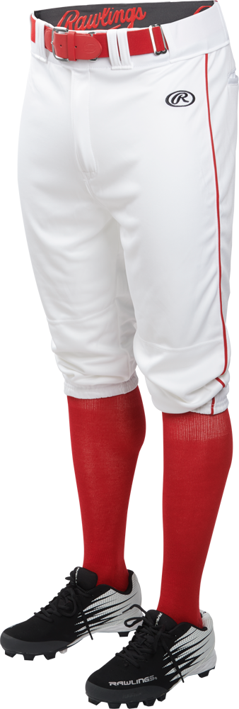 LNCHKPP Adult Launch Piped Knicker Pant white/scarlet
