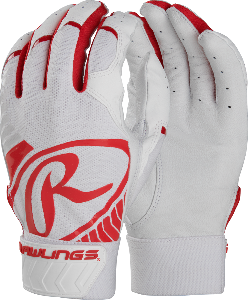 BR51BG Adult Batting Glove Pair scarlet