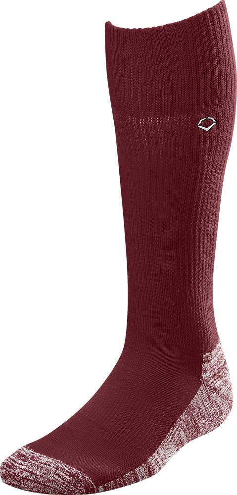 WTV4446 Solid Color Game Socks maroon