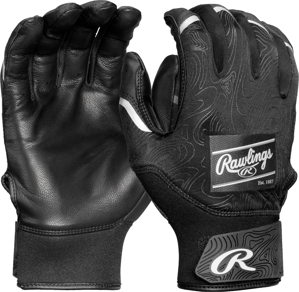CL25YBG Clout YOUTH Batting Glove Pair black/black