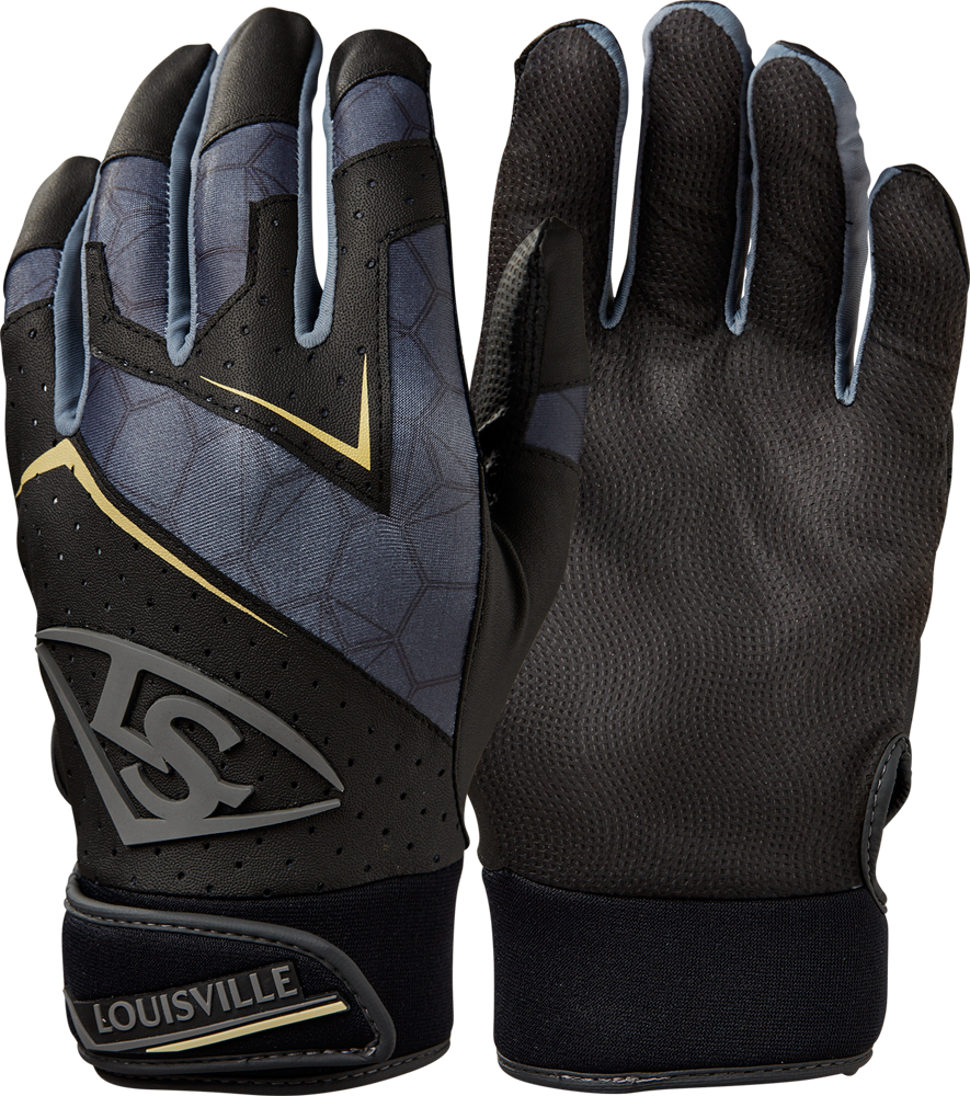 WB5730701 Genuine Adult Batting Glove Pair black